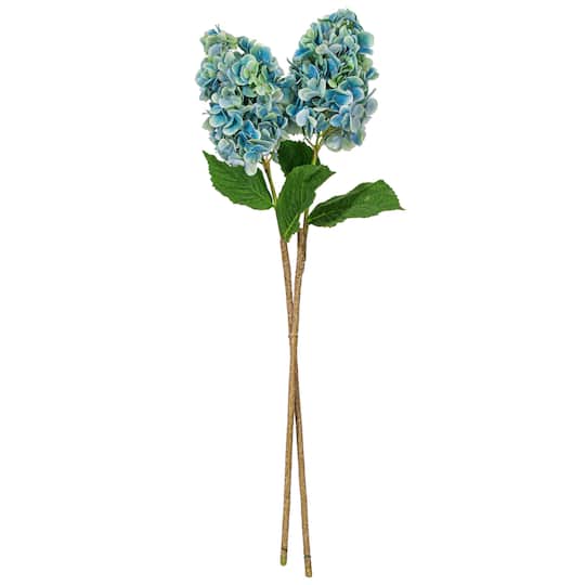 35" Aqua Blue Cone Hydrangea Artificial Sprays, 2ct. By Vickerman | Michaels®